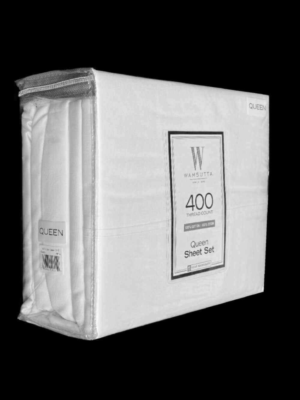 brand new WHITE Wamsutta 400 TC 100% Cotton Sateen Queen Sheet Set